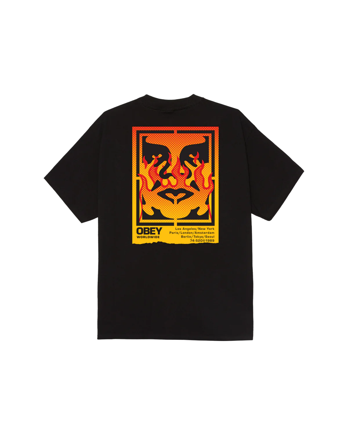 OBEY ICON STENCIL FLAME CLASSIC T-SHIRT