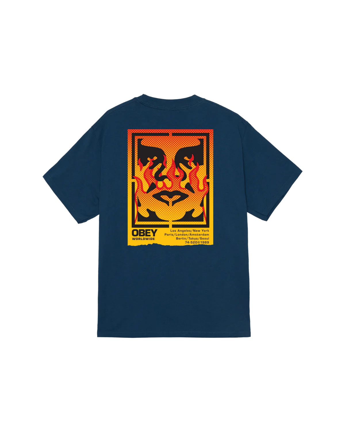 OBEY ICON STENCIL FLAME CLASSIC T-SHIRT