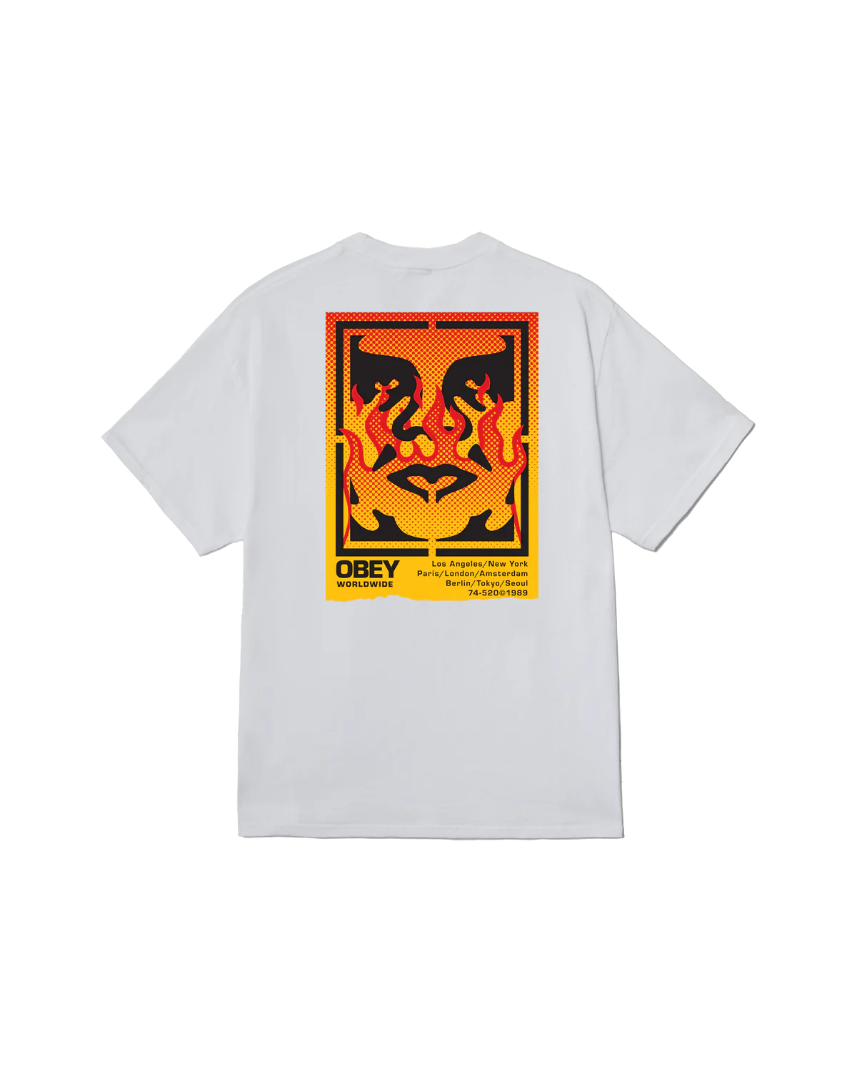 OBEY ICON STENCIL FLAME CLASSIC T-SHIRT