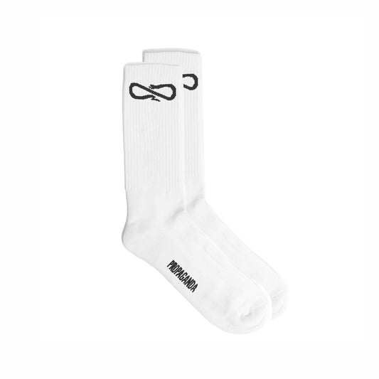 PROPAGANDA LOGO SOCKS WHITE