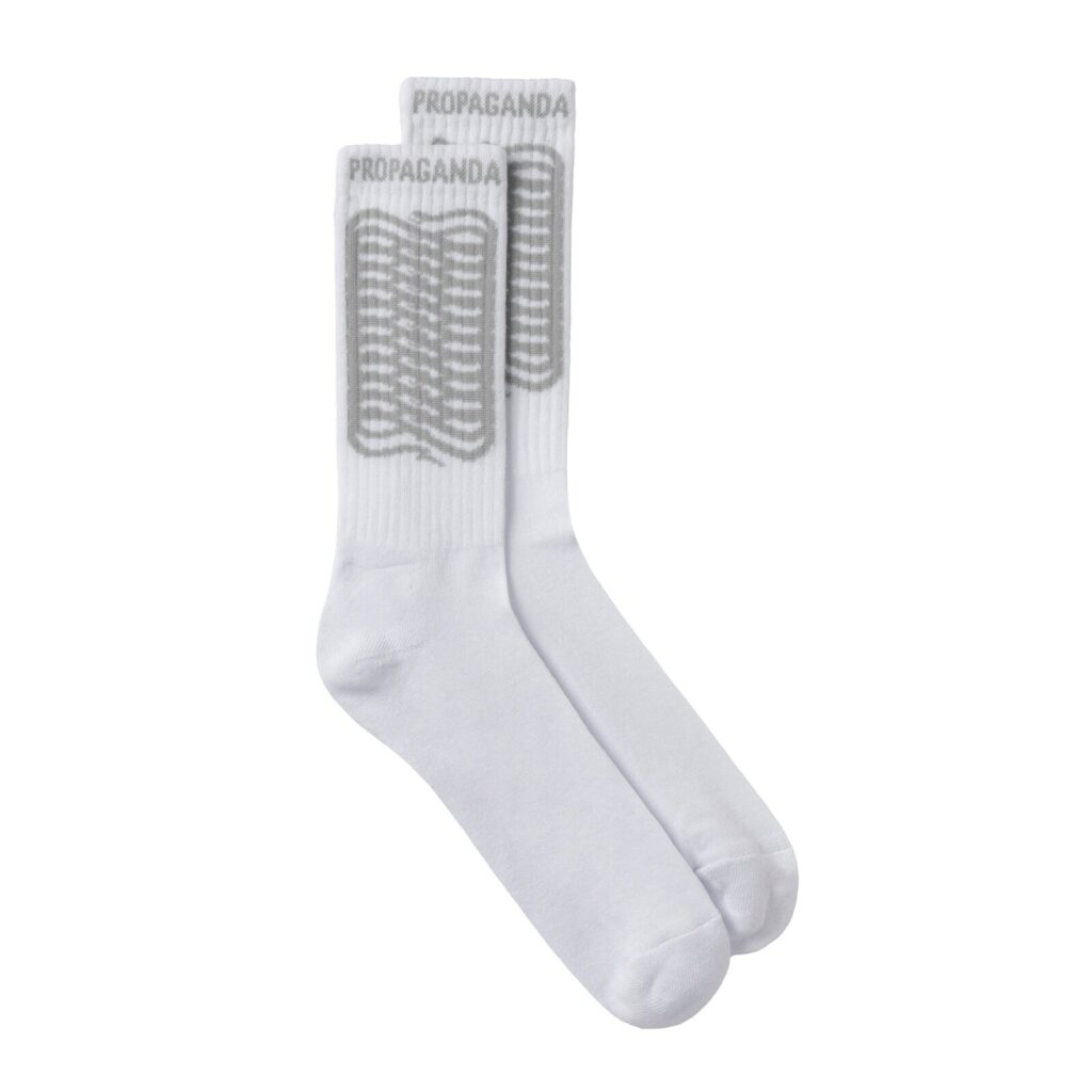 PROPAGANDA LOGO ATOM SOCKS WHITE