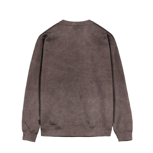 PROPAGANDA LOGO EMBROIDERY CREWNECK BROWN STONE WASH