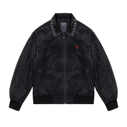 PROPAGANDA CAPIATL VARSITY JACKET BLACK