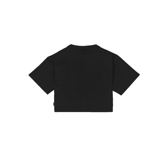 PROPAGANDA WOMAN LOGO STUDS T-SHIRT BLACK