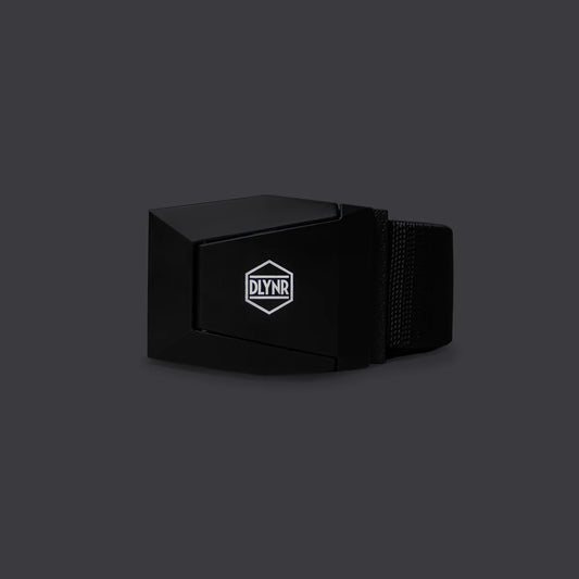 DOLLY NOIRE POLYGONAL BUCLE BELT BLACK