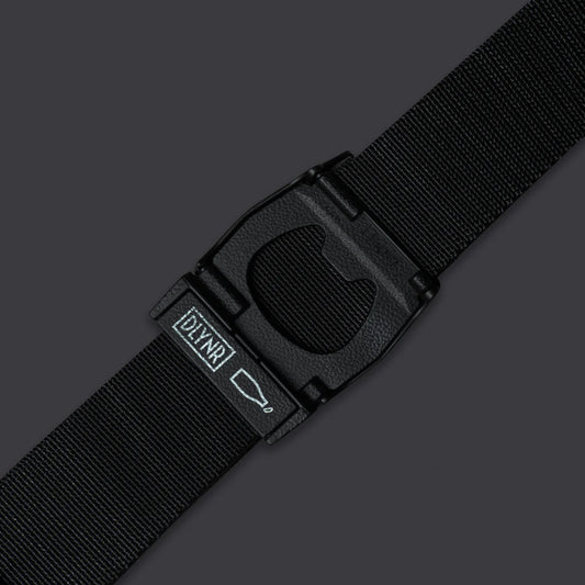 DOLLY NOIRE POLYGONAL BUCLE BELT BLACK