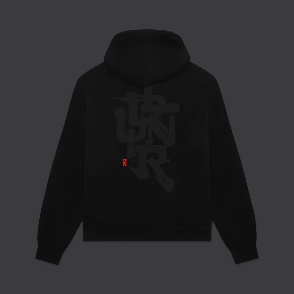 DOLLY NOIRE BRUSHSTROKE HOODIE BLACK