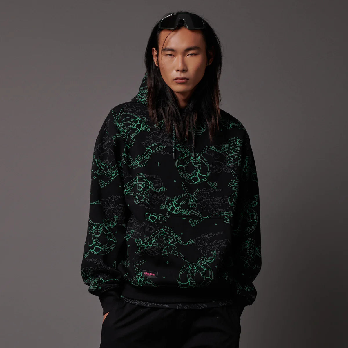DOLLY NOIRE POKEMON RAYQUAZA PATTERN HOODIE