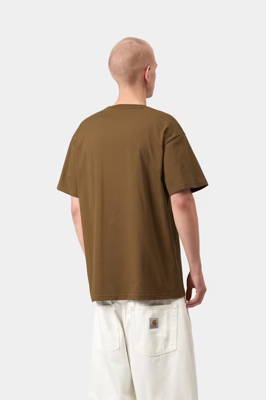 CARHARTT WIP CHASE T-SHIRT HAMILTON BROWN