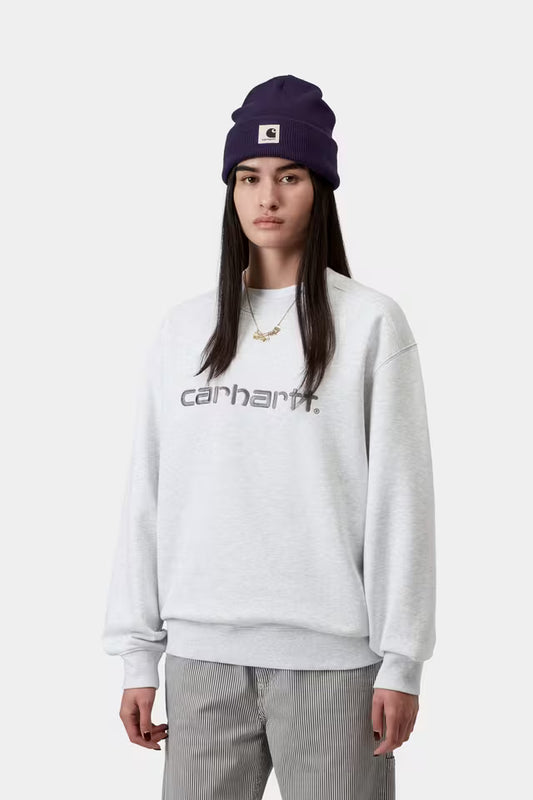CARHARTT WIP W' CARHARTT SWEAT ASH HEATHER/COZY PUEPLE