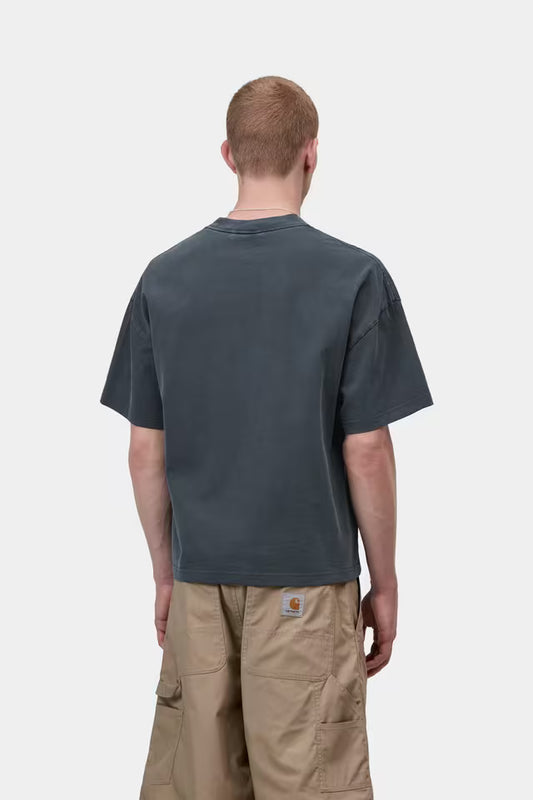 CARHARTT WIP BENTON T-SHIRT CARBON GARMENT DYED