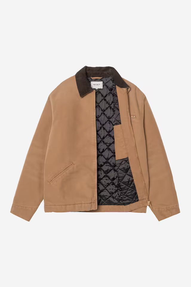 CARHARTT WIP OG DETROIT JACKET HAMILTON BROWN TOBACCO STONE CANVAS