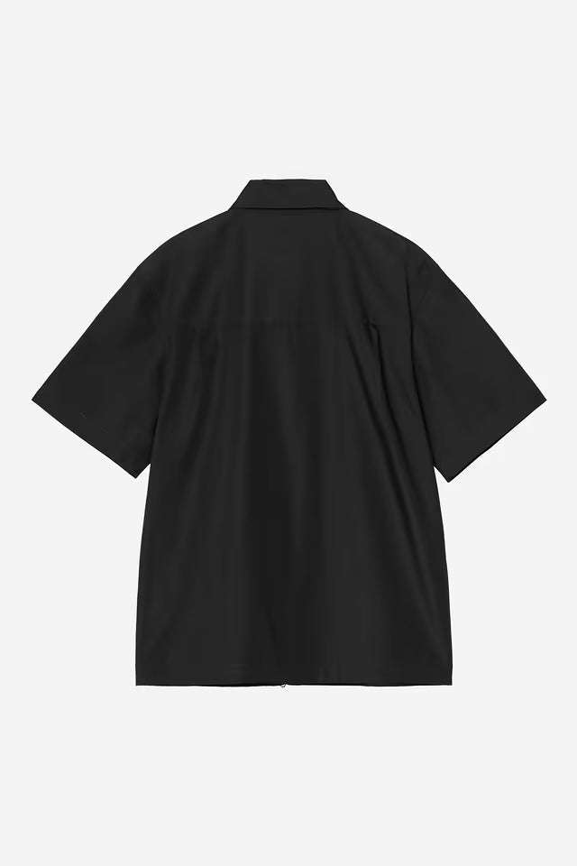CARHARTT WIP S/S POSTAL ZIP SHIRT BLACK