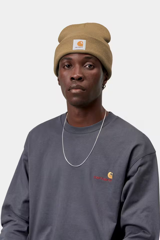 CARHARTT WIP SHORT WATCH HAT DUSTY HAMILTON BROWN