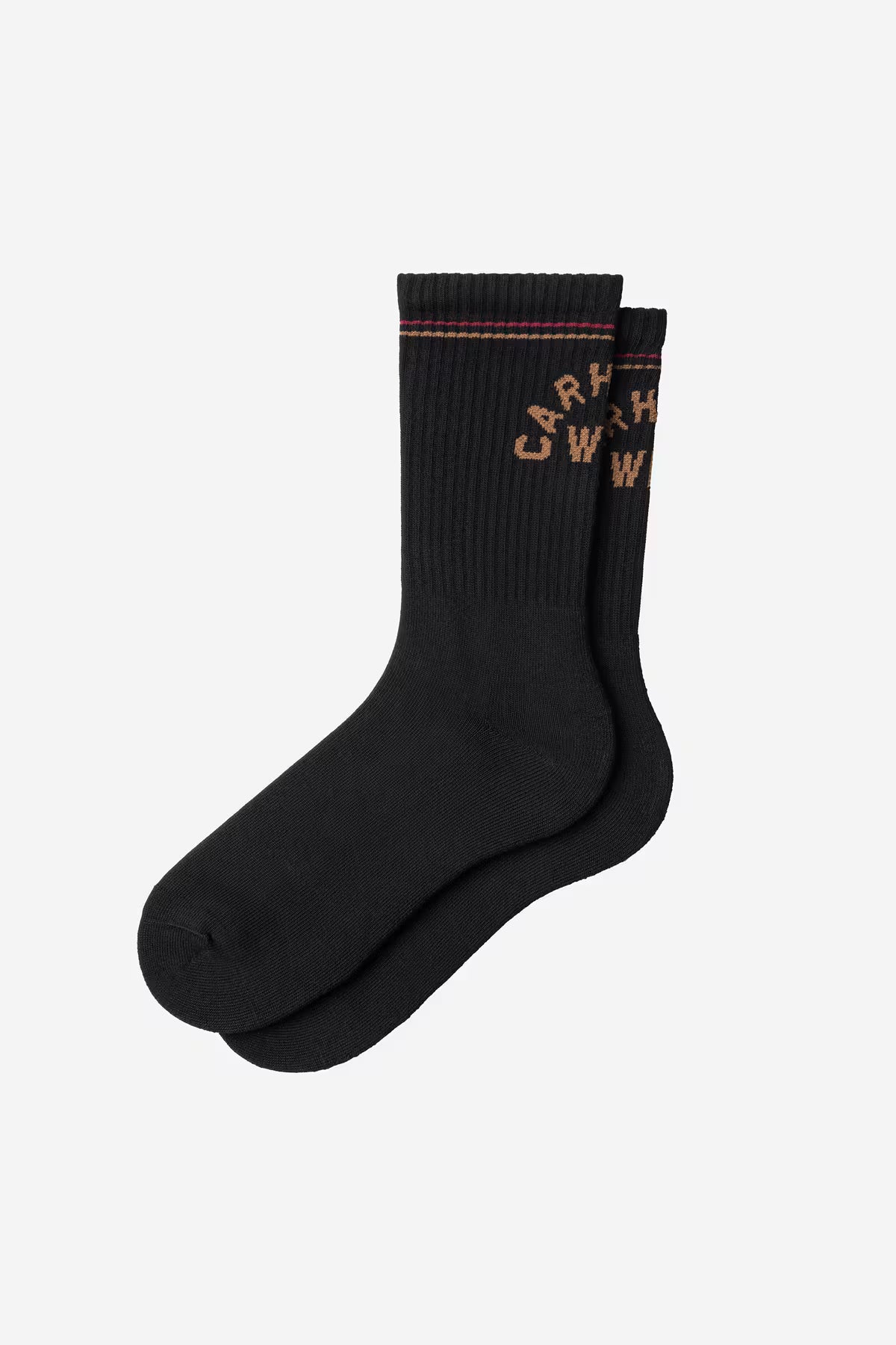 CARHARTT WIP ARCH SCRIPT SOCKS BLACK
