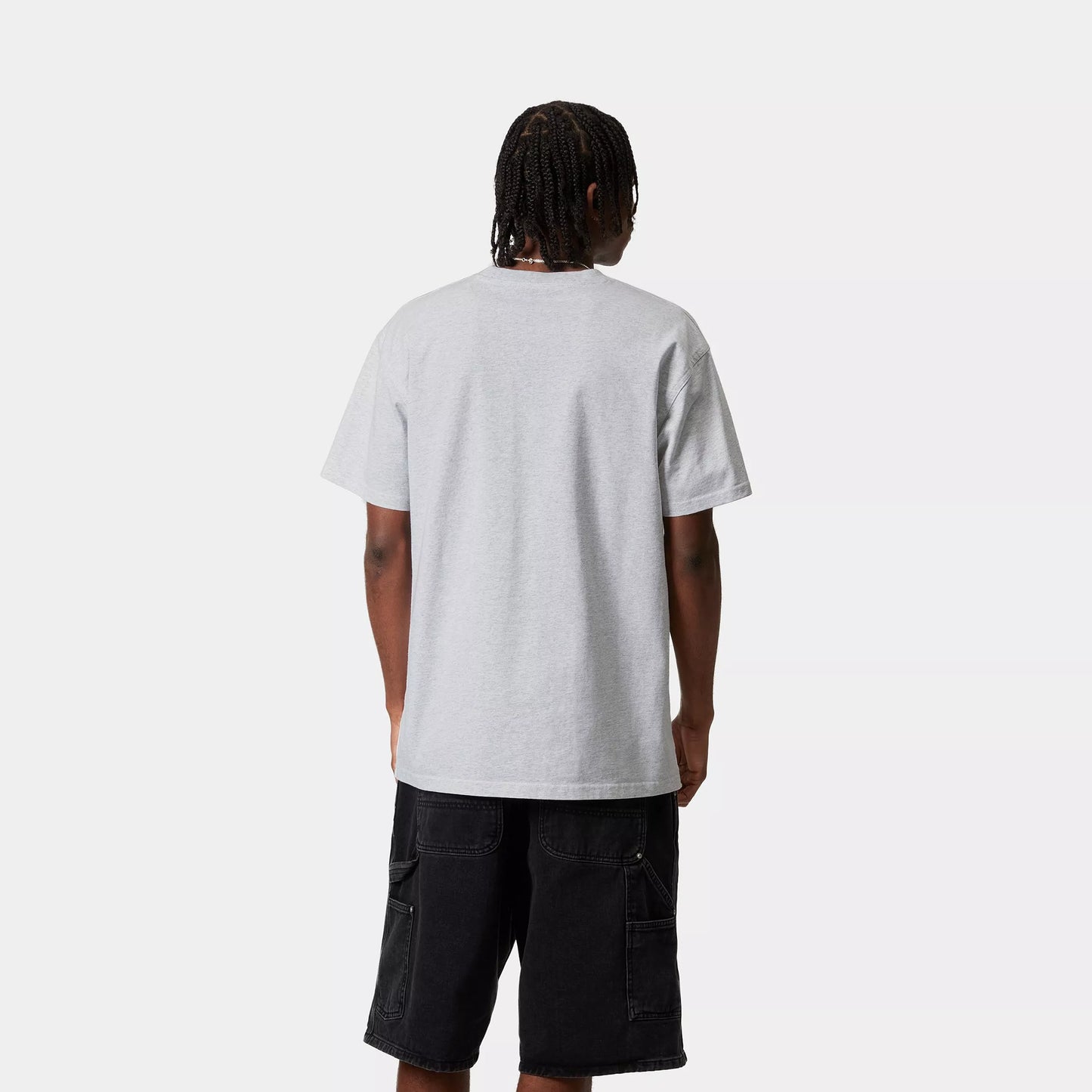 CARHARTT WIP S/S AMERICAN SCRIPT ASH HEATHER