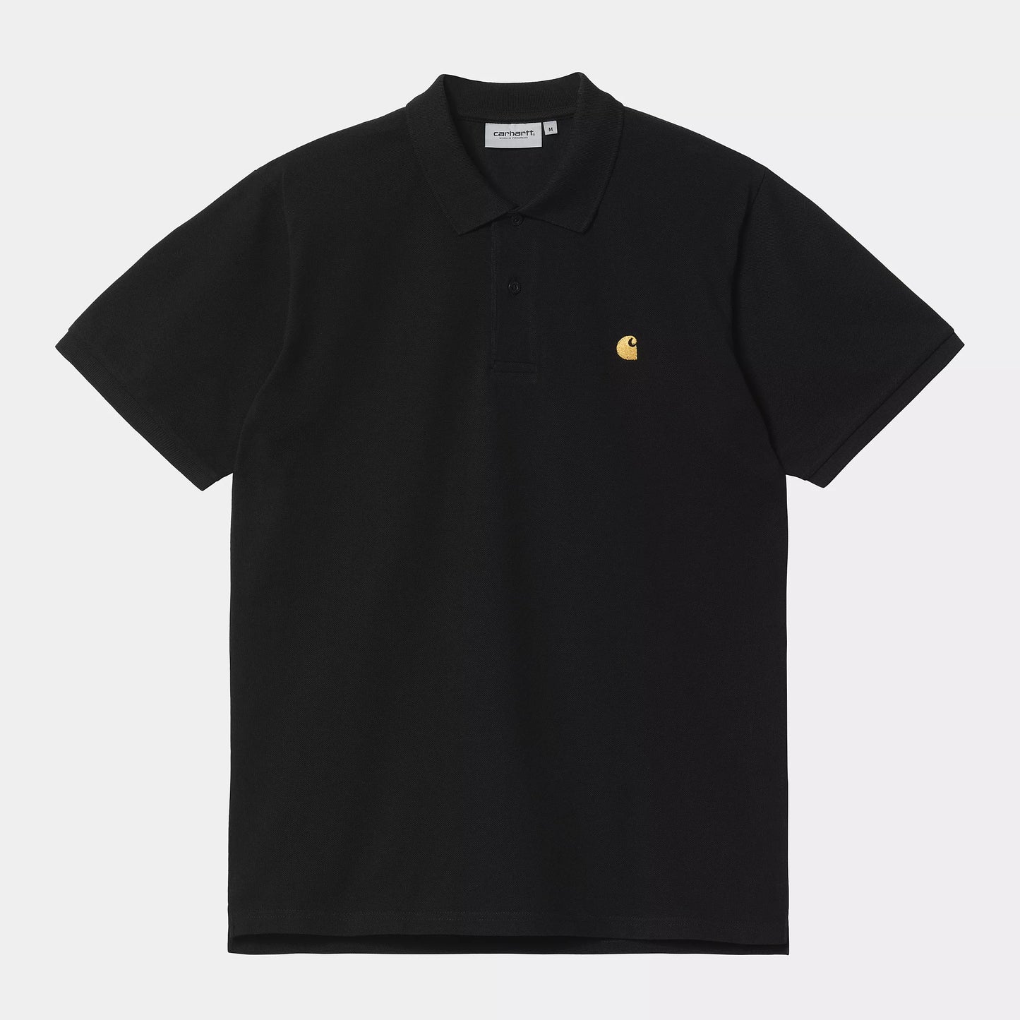 CARHARTT WIP CHASE PIQUE POLO BLACK