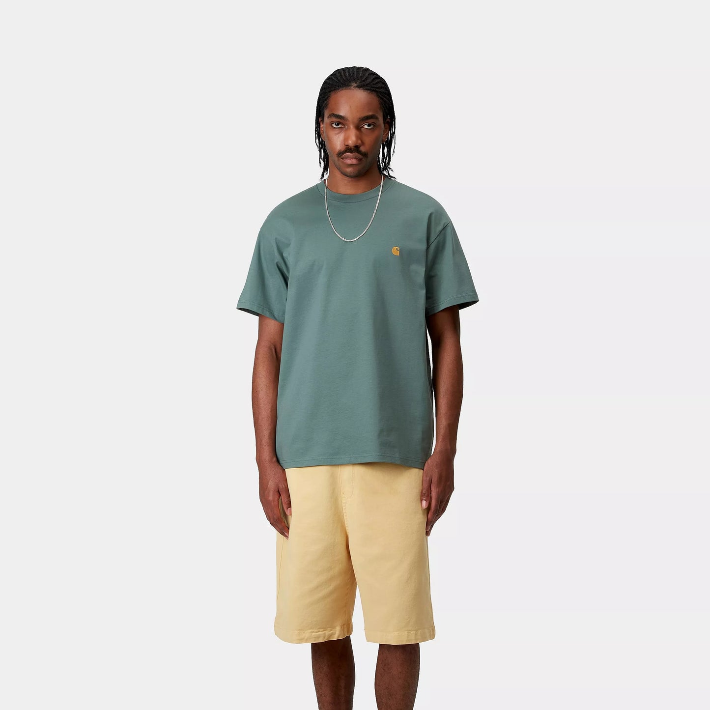 CARHARTT WIP CHASE T-SHIRT SILVER PINE