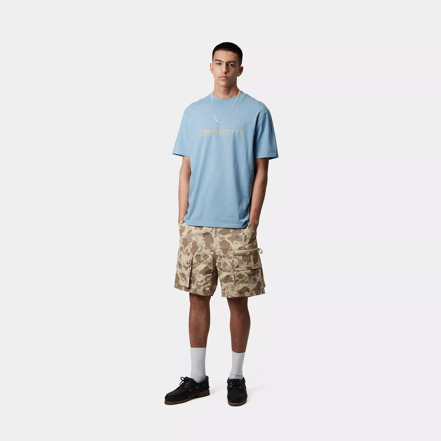 CARHARTT WIP SCRIPT T-SHIRT BLUEBIRD / FLEUR DEL SEL