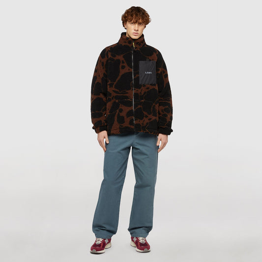 IUTER MARBLE FUR ZIP NECK