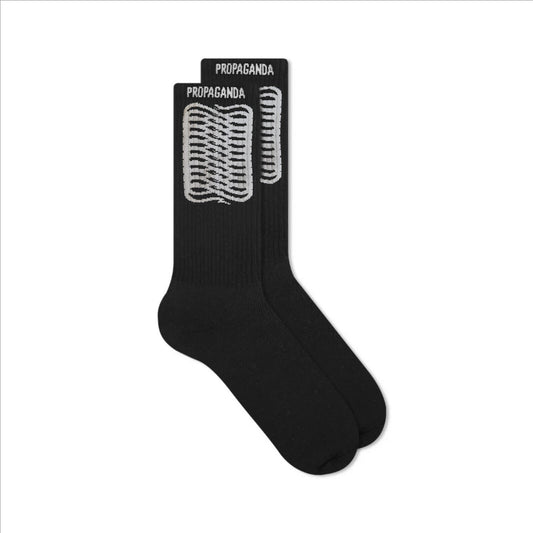 PROPAGANDA RIBS SOCKS BLACK