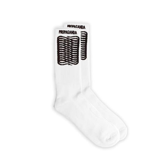 PROPAGANDA RIBS SOCKS WHITE