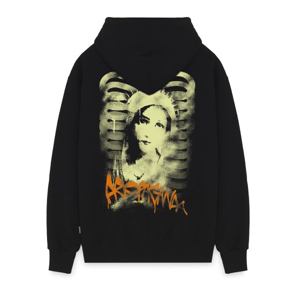 PROPAGANDA RIBS STANCIL HOODIE BLACK