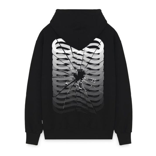 PROPAGANDA RIBS GLASS HOODIE BLACK