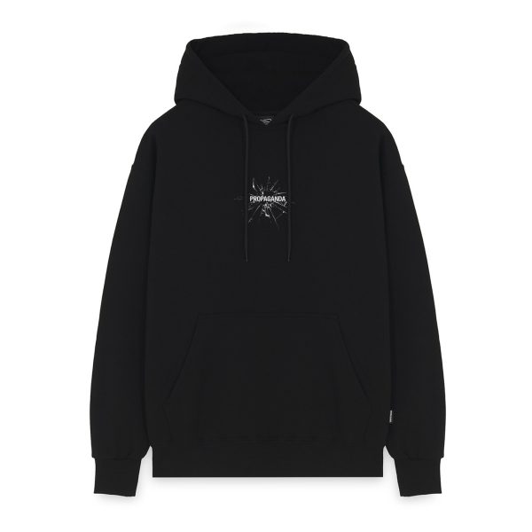 PROPAGANDA RIBS GLASS HOODIE BLACK