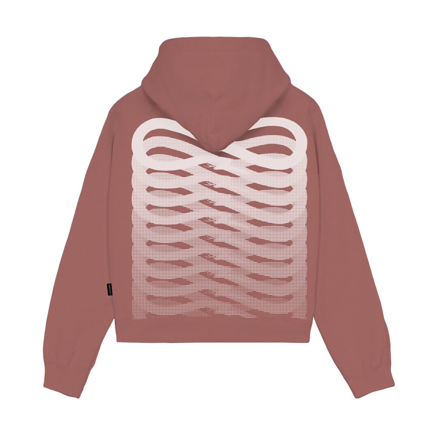 PROPAGANDA WOMAN RIBS CROP HOODIE CLAY