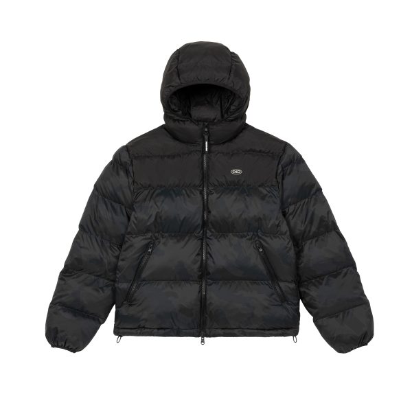 PROPAGANDA LOGO ATOM PUFFER JACKET GREY