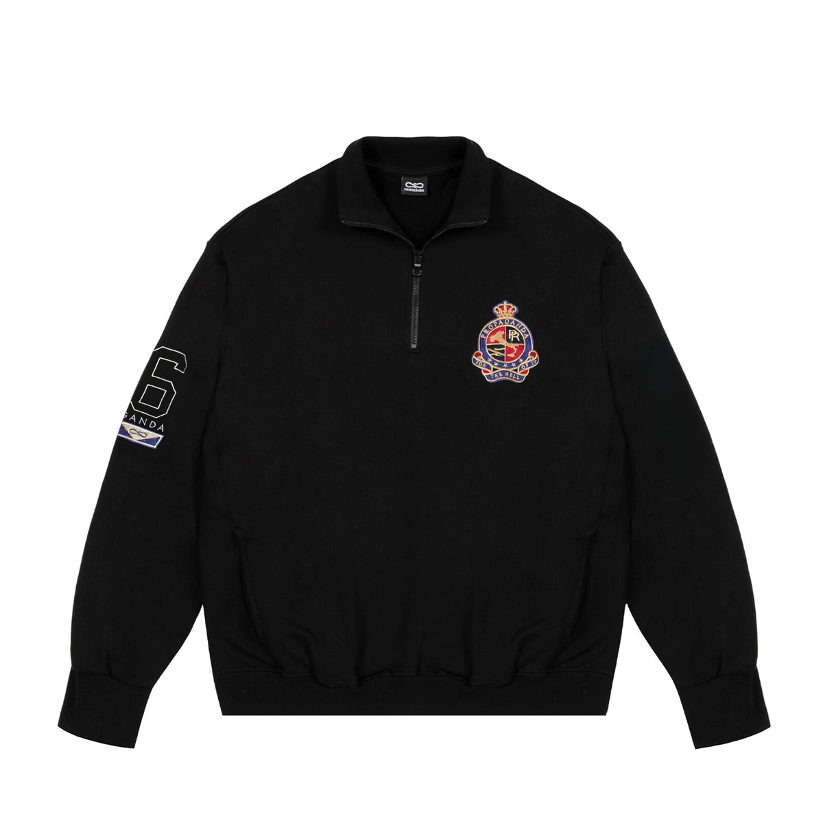 PROPAGANDA PROUD HALF ZIP CREWNECK PINE