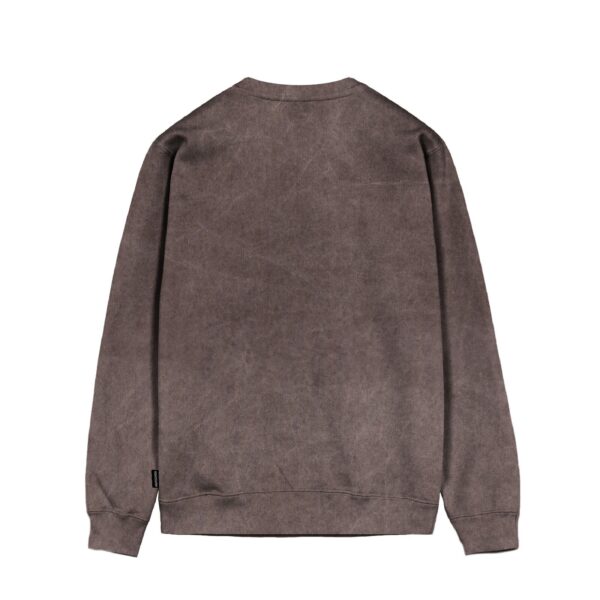 PROPAGANDA LOGO EMBROIDERY CREWNECK BROWN STONE WASH