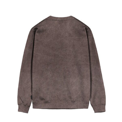 PROPAGANDA LOGO EMBROIDERY CREWNECK BROWN STONE WASH