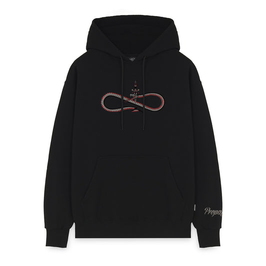 PROPAGANDA LOGO SWORD HOODIE BLACK