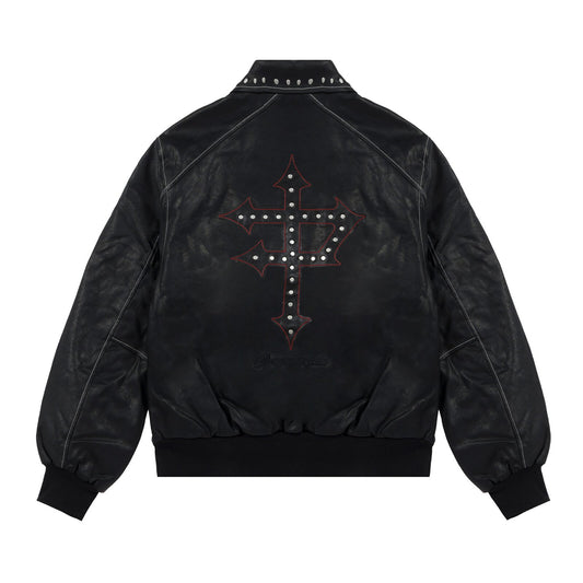 PROPAGANDA CAPIATL VARSITY JACKET BLACK