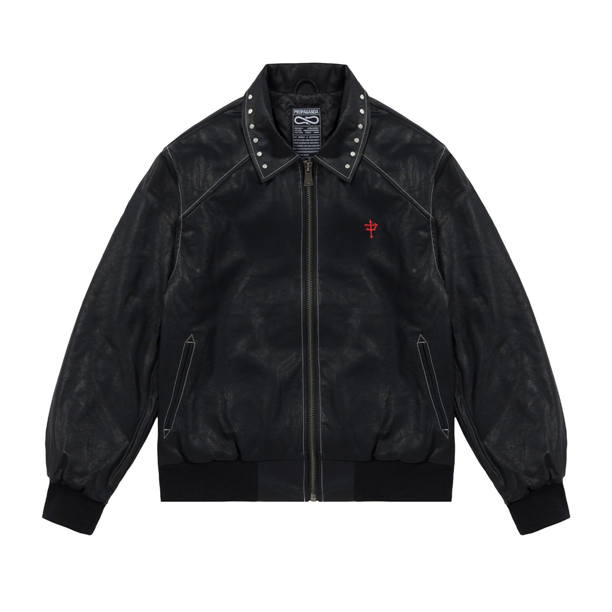 PROPAGANDA CAPIATL VARSITY JACKET BLACK