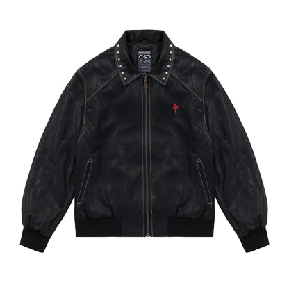 PROPAGANDA CAPIATL VARSITY JACKET BLACK