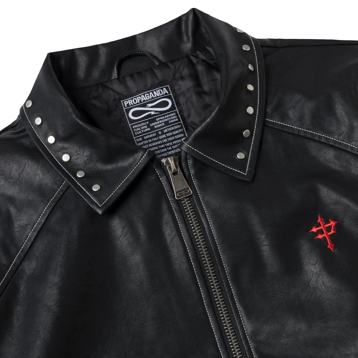 PROPAGANDA CAPIATL VARSITY JACKET BLACK