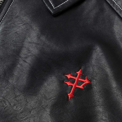PROPAGANDA CAPIATL VARSITY JACKET BLACK