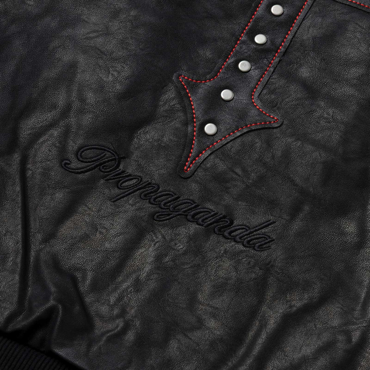 PROPAGANDA CAPIATL VARSITY JACKET BLACK