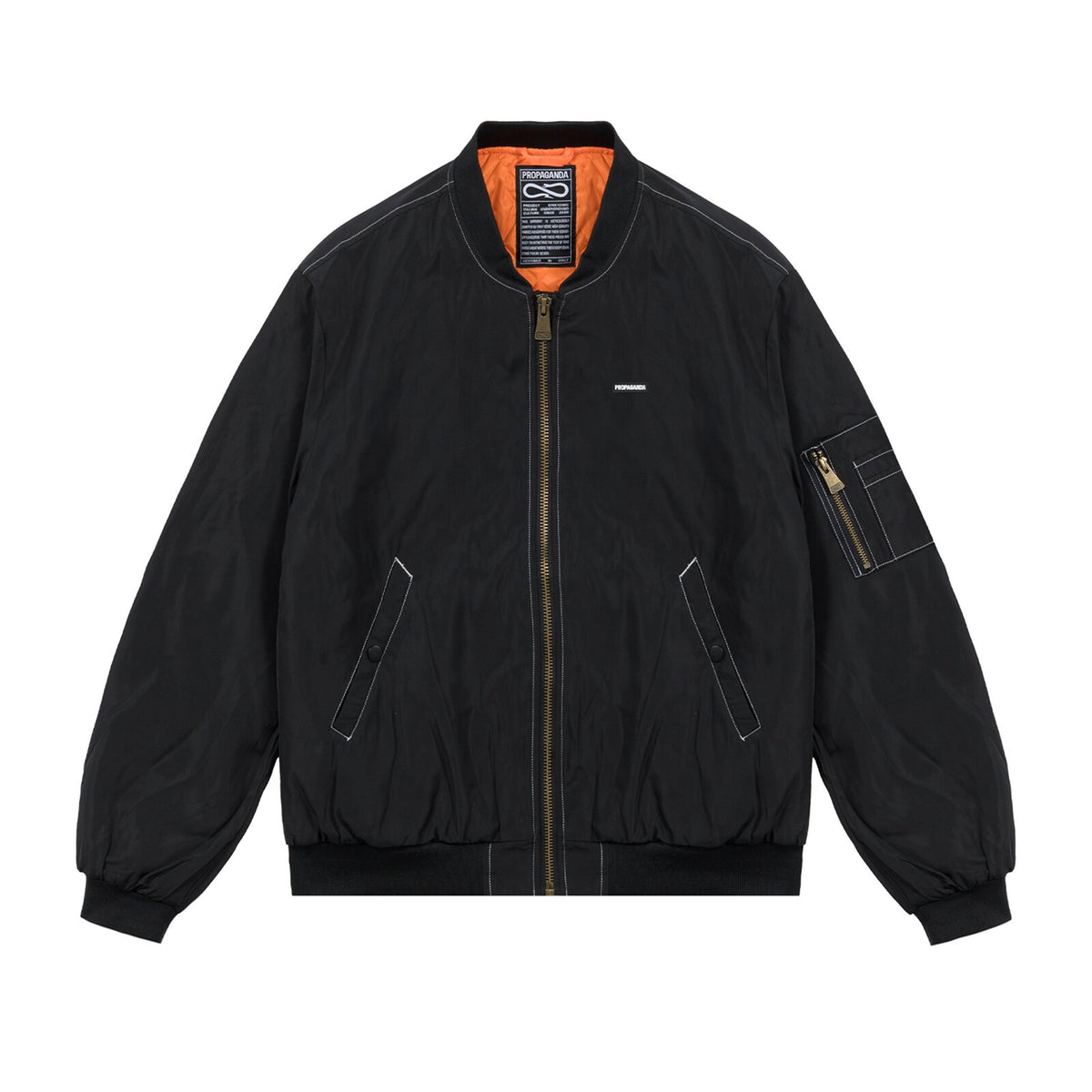 PROPAGANDA LOGO ATOM BOMBER JACKET BLACK