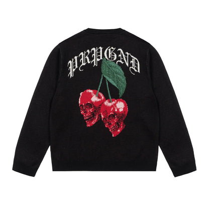 PROPAGANDA CHERRY SWEATER BLACK