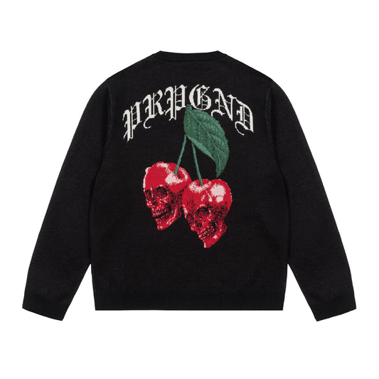 PROPAGANDA CHERRY SWEATER BLACK