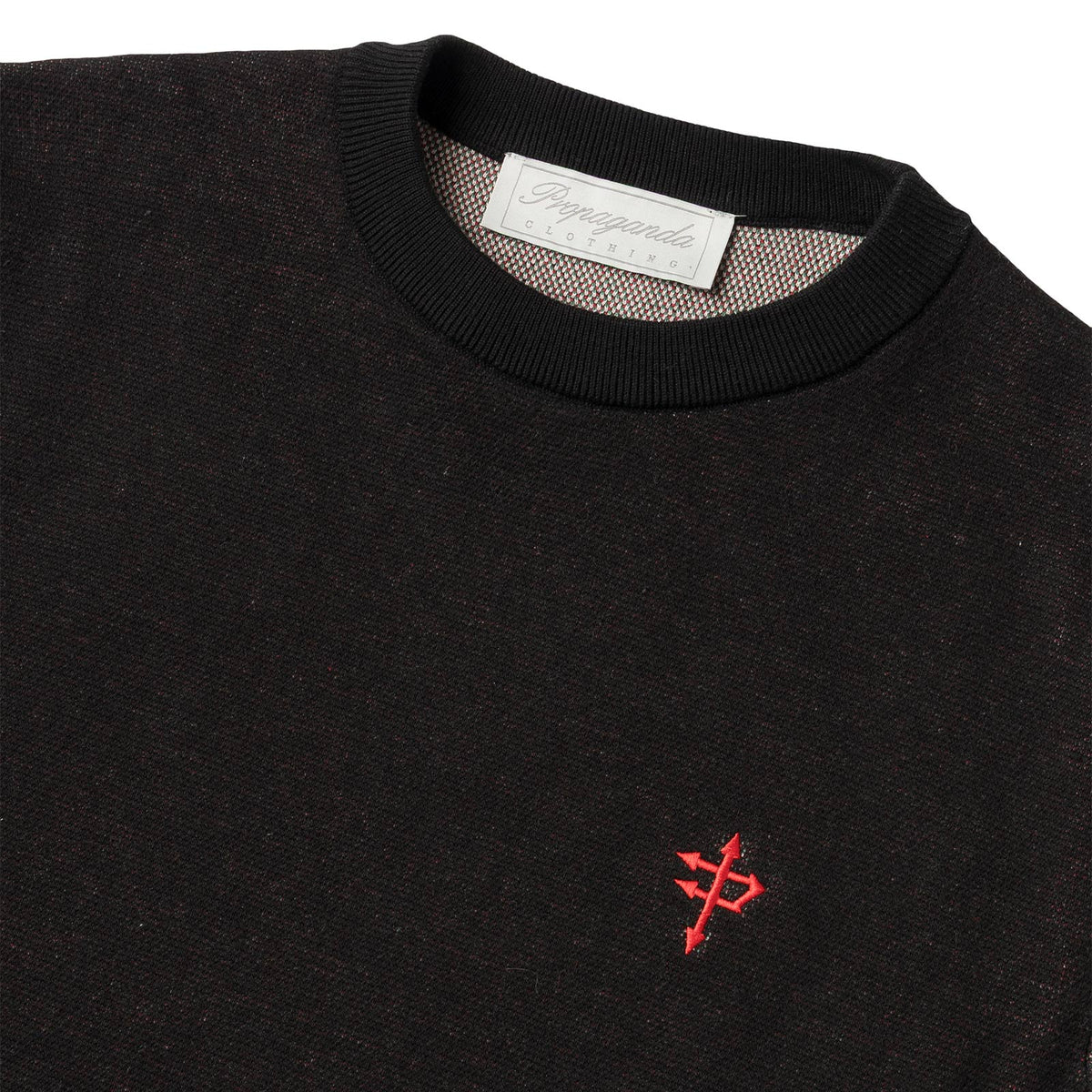 PROPAGANDA CHERRY SWEATER BLACK