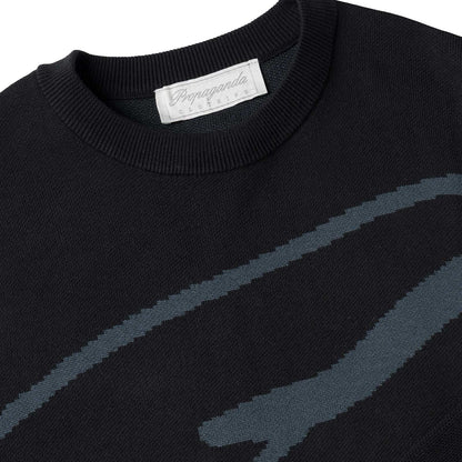 PROPAGANDA LOGO ATOM SWEATER BLACK