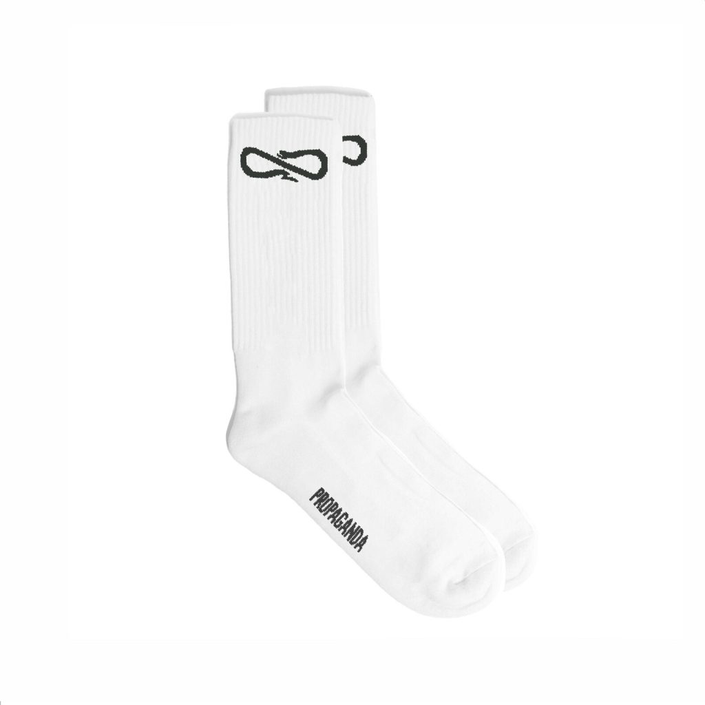 PROPAGANDA LOGO SOCKS WHITE