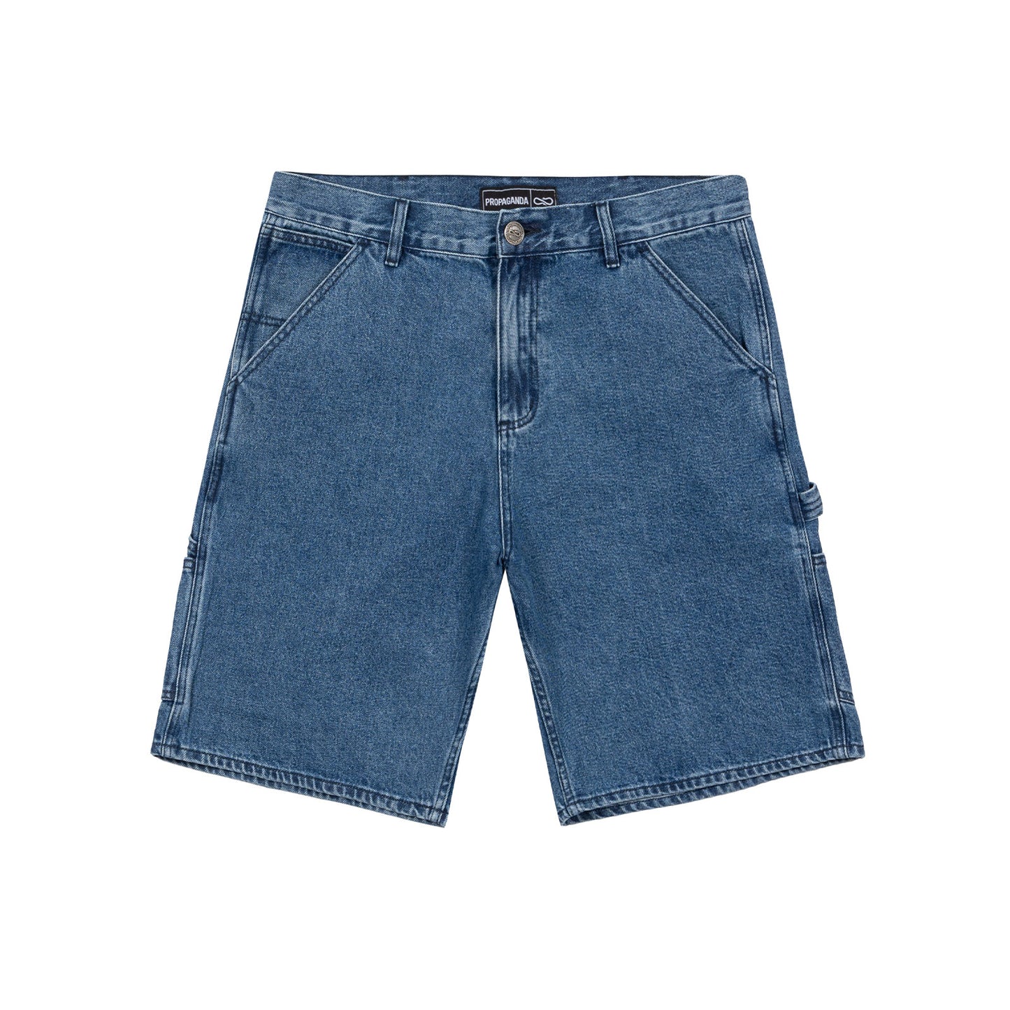 PROPAGANDA CARPENTER LABEL SHORT BLUE WASHED DENIM