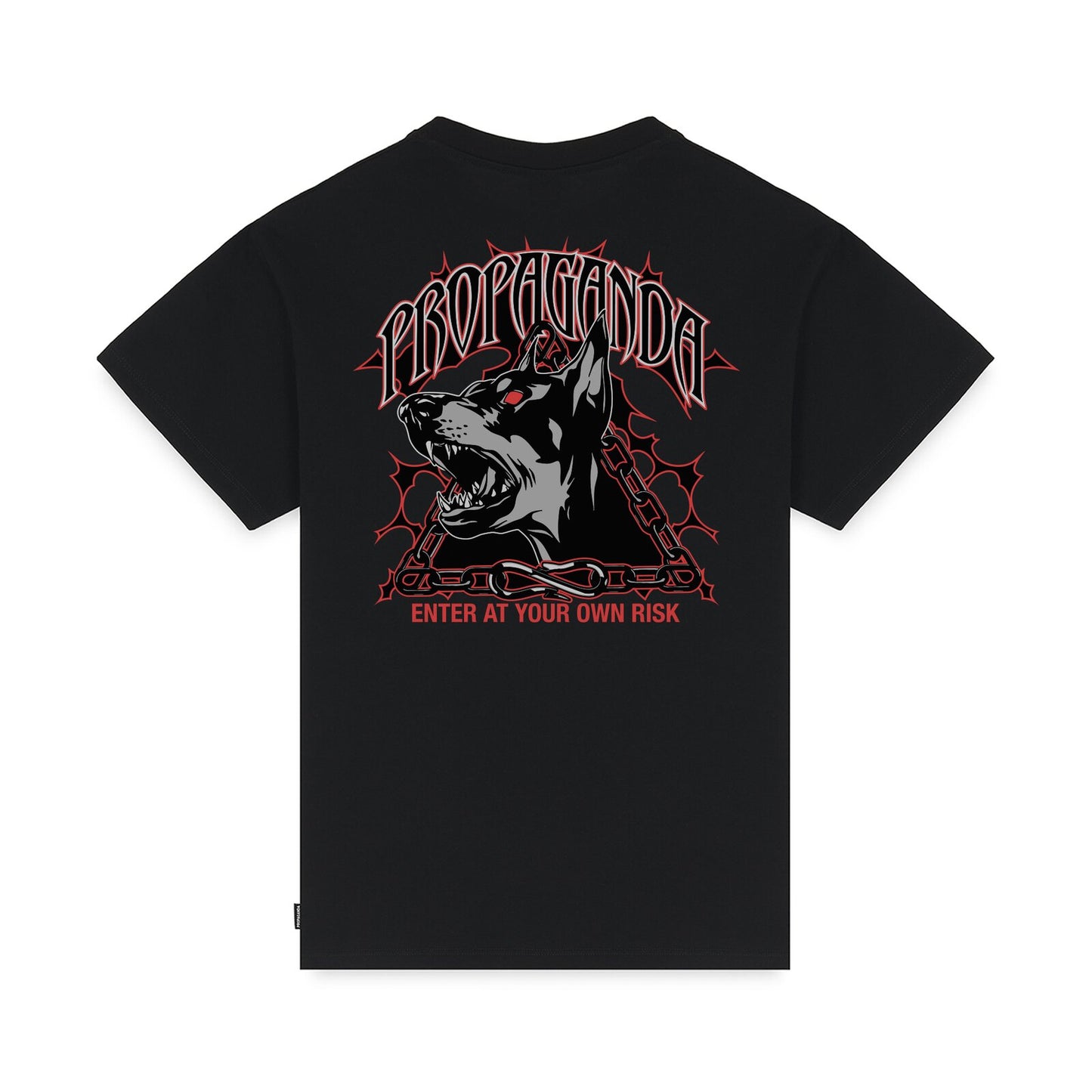 PROPAGANDA TRIANGLE DOBERMAN T-SHIRT BLACK
