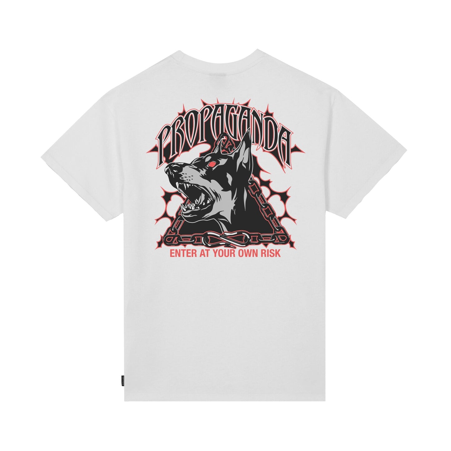 PROPAGANDA TRIANGLE DOBERMAN T-SHIRT WHITE